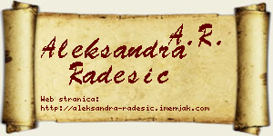 Aleksandra Radešić vizit kartica